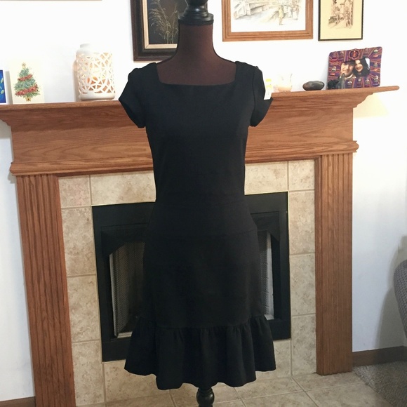 White House Black Market Dresses & Skirts - White House | Black Market Ruffled Hem Black Dress